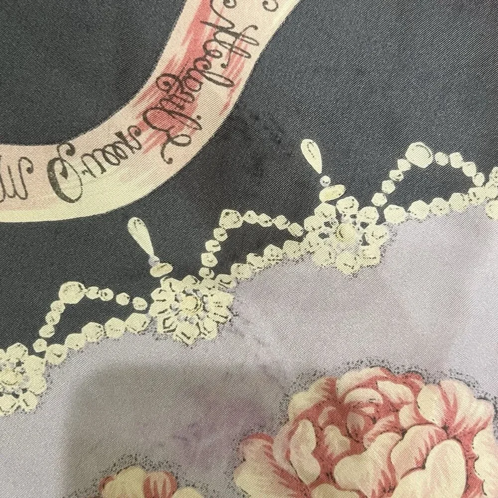 Past Times Queen Mother 100th Birthday Silk Scarf Lavender Commemorative Castle